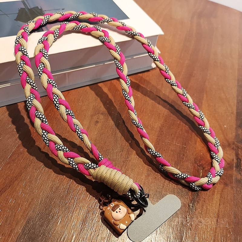 Lančić za telefon preko ramena s dizajnom od tri niti; ručno rađeno; ženski stil; višenamjenski