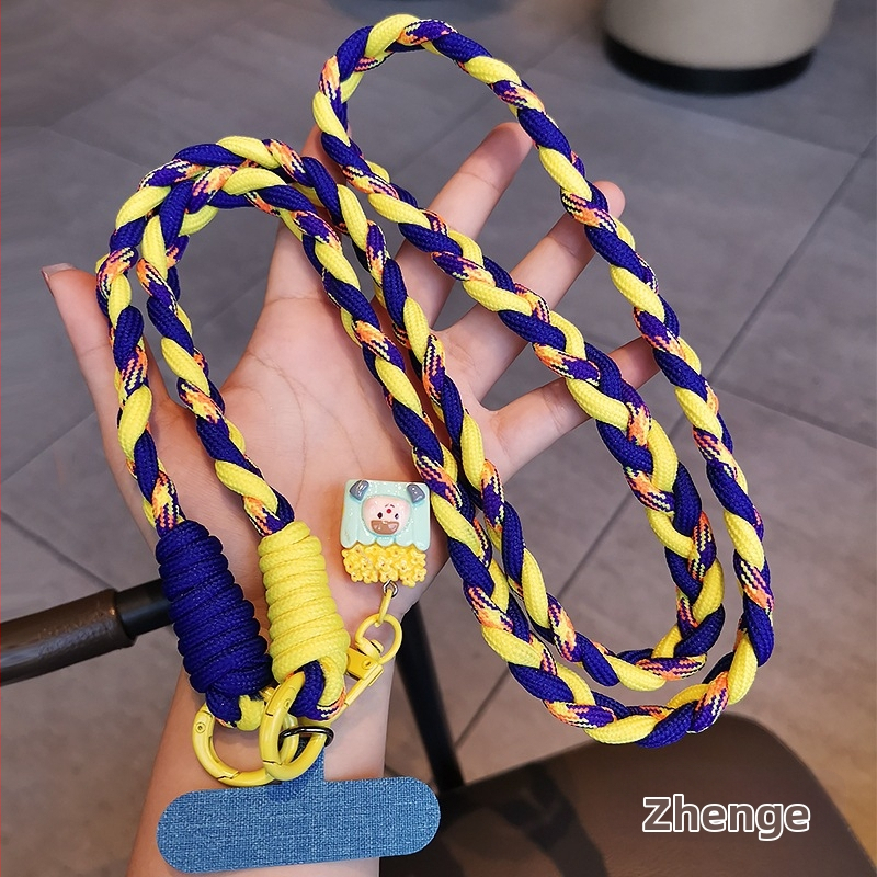 Lančić za telefon preko ramena s dizajnom od tri niti; ručno rađeno; ženski stil; višenamjenski