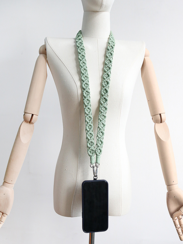 Ručni tkan kratki kaiš za ključe i zglob - pamukovo uže, moderni minimalistički stil, zasebno pakiranje, dodatak za ključeve (uže)