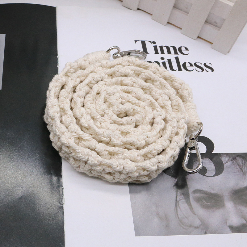 Ručni tkan kratki kaiš za ključe i zglob - pamukovo uže, moderni minimalistički stil, zasebno pakiranje, dodatak za ključeve (uže)