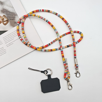 Lanyard pentru telefon mobil cu sfoară în stil etnic și cataramă metalică – lucrat manual, unisex, stiluri personalizabile