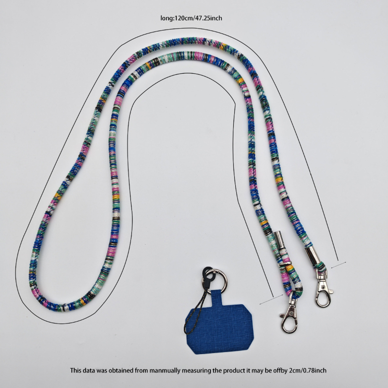 Lanyard pentru telefon mobil cu sfoară în stil etnic și cataramă metalică – lucrat manual, unisex, stiluri personalizabile