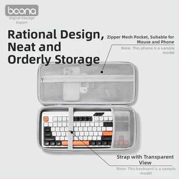 Θήκη αποθήκευσης ποντικιού και πληκτρολογητή από EVA με προστασία από κραδασμούς, μοντέλο BN-F039, αντοχή φόρτισης 3 kg, ραφή κατασκευή