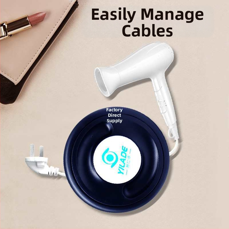 Kabeļu uzglabāšanas kaste – plastmasas vadus organizators ar manuālu vēršanas funkciju, piemērots darbam pie galda