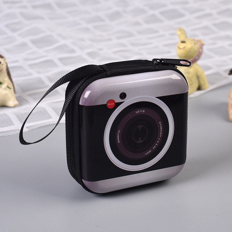 Novčanik od tin plate (cinkovog pleha), mini kvadratna zip torbica s geometrijskim uzorkom, dizajn s 1 preklopom, ultra lagan