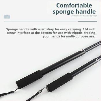 Selfie μπαστούνι για κάμερες δράσης από κράμα αλουμινίου, τηλεσκοπική επέκταση, 3-άξονων γιμπάλ, πεντατμηματικός σχεδιασμός, χωρητικότητα φόρτωσης έως 2 κιλά