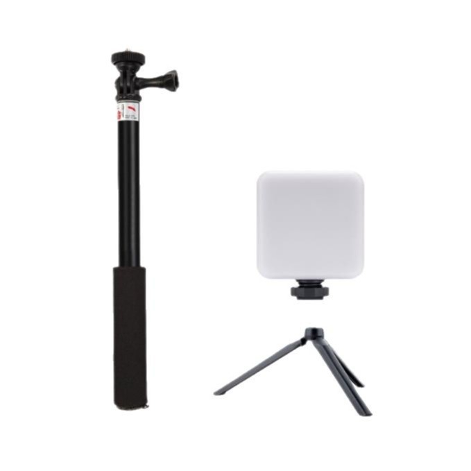 Selfie štap za akcijske kamere s aluminijskim zliatinama, teleskopsko proširenje, 3-osni gimbal, petsegmentni dizajn, nosivost do 2 kg