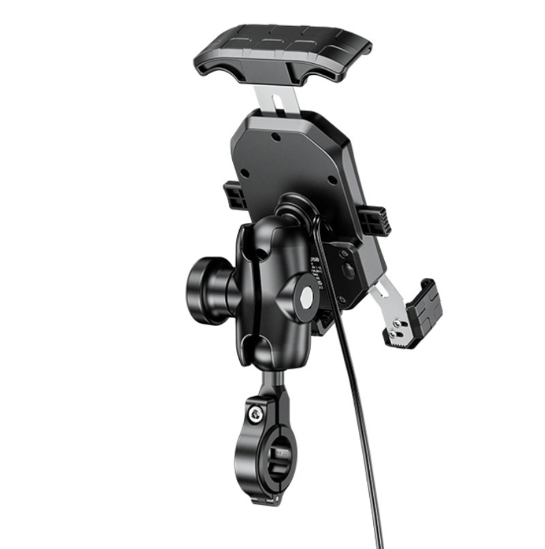 Kewigkewig Suport de telefon cu încărcare wireless pentru motocicletă și bicicletă electrică — corp din aliaj, suport pentru navigație