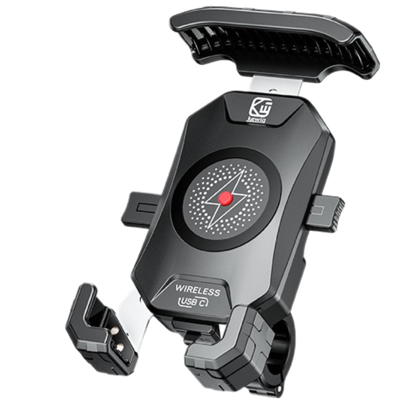 Kewigkewig Suport de telefon cu încărcare wireless pentru motocicletă și bicicletă electrică — corp din aliaj, suport pentru navigație