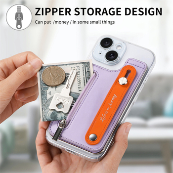 CaseNeo PU futrola za kartice za telefon s narukvicom – preklopna gornja-donja kartice i skladištenje (Urban jednostavan stil, ljeto 2024)