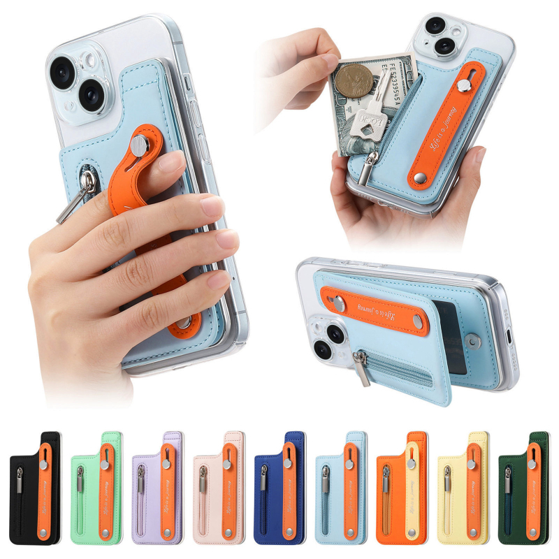 CaseNeo PU Θήκη Καρτών για Κινητό με Λουρί Καρπού, Αναδιπλούμενο πάνω-κάτω και Αποθήκευση (Urban simplicity, Καλοκαίρι 2024)