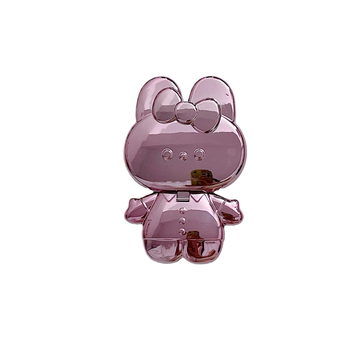 Десктоп подставка за телефон с електроплакиран заек, сгъваемо огледало, лепящо задно монтиране, сплавна конструкция