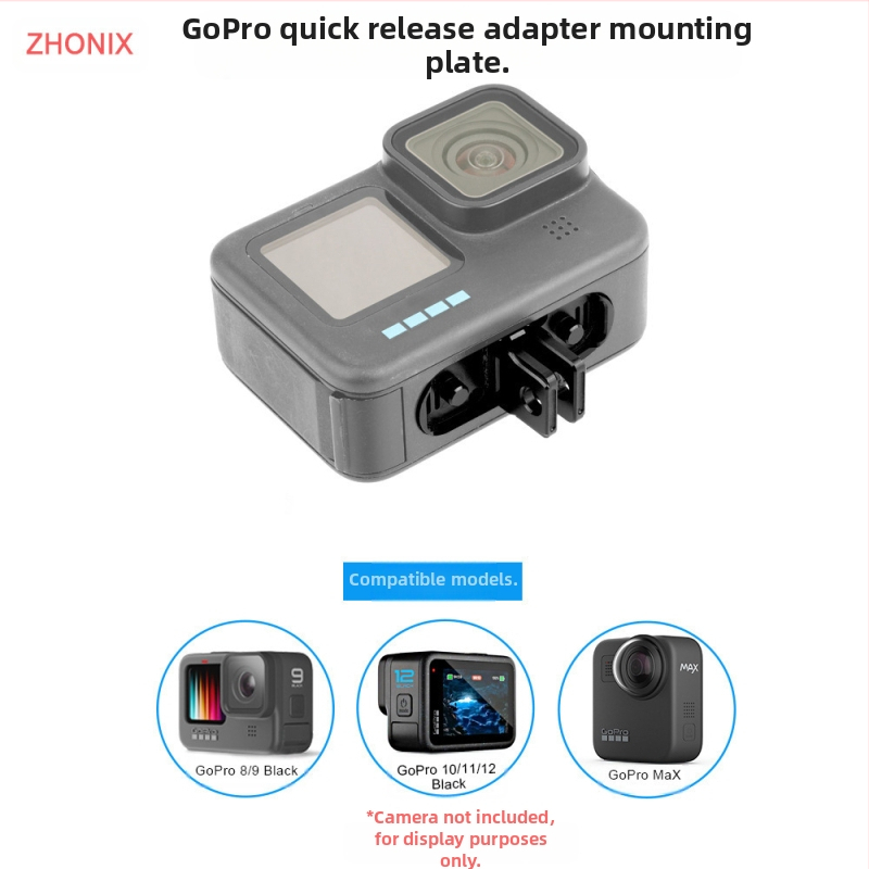 GoPro doplnok skrutky rýchle uvoľnenie s magnetickým držiakom, kompatibilný s GoPro 8–13, z hliníkového zliatinu, model ZH2014, prispôsobiteľné logo