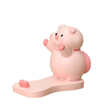 Карикатурен държач за телефон от смола — Ruijie, анимационен стил, готов за подарък, опаковка картон