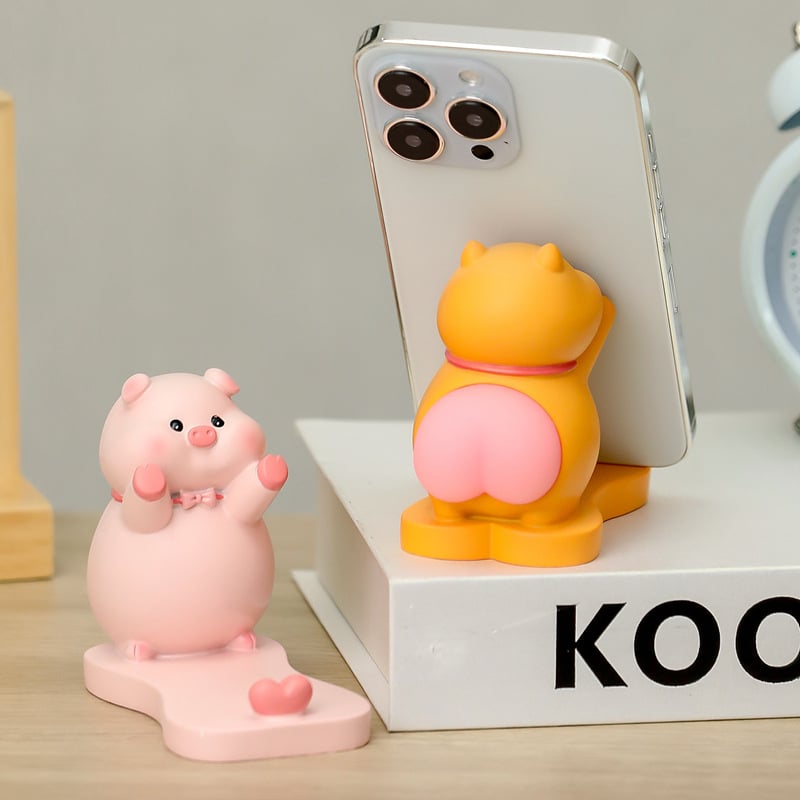 Suport pentru telefon din rășină cu temă desen animat — Ruijie, stil Cartoon, ambalaj carton, cadou gata