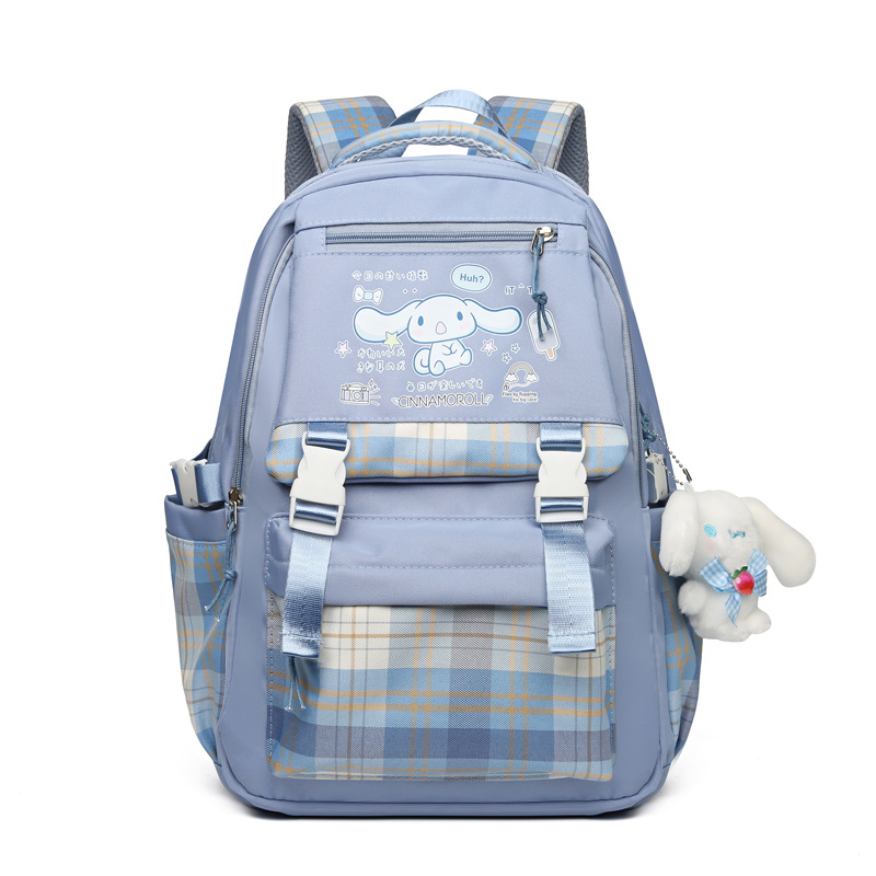 Kuromi školska torba s crtanim printom, Oxford tkanina, proširiva, remeni s zračnim jastučićima, za gimnaziju