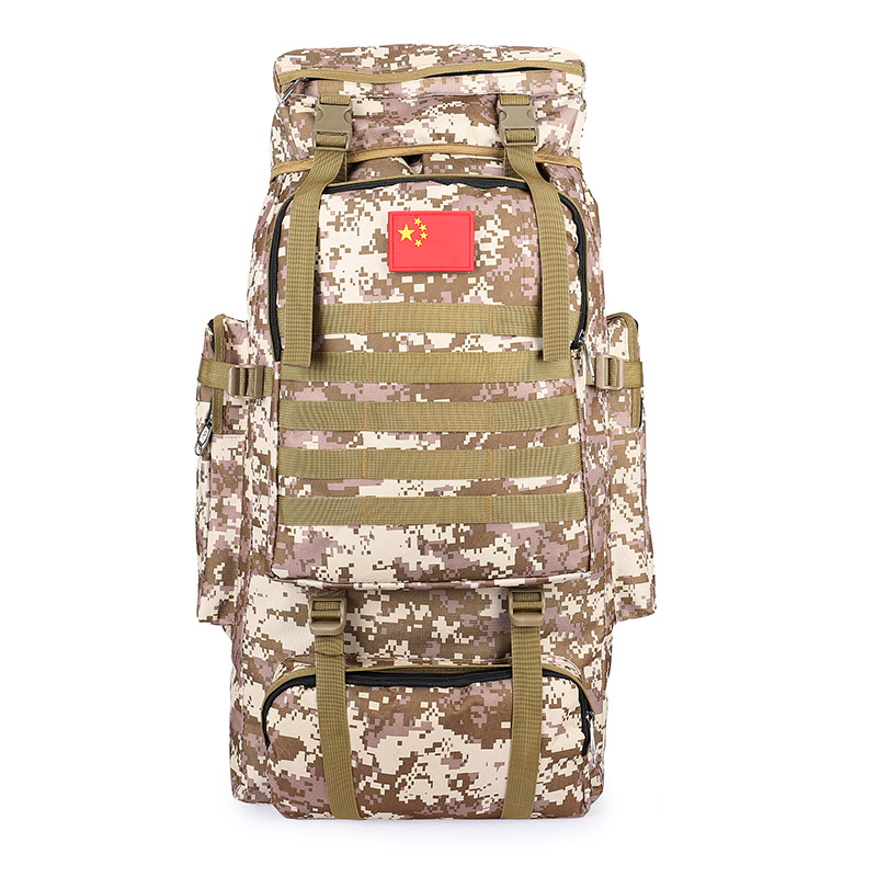 Planinarski ruksak velike kapacitete, najlon materijal, prozračan dizajn, podstava od poliestera, naramenice s jastučićem zraka