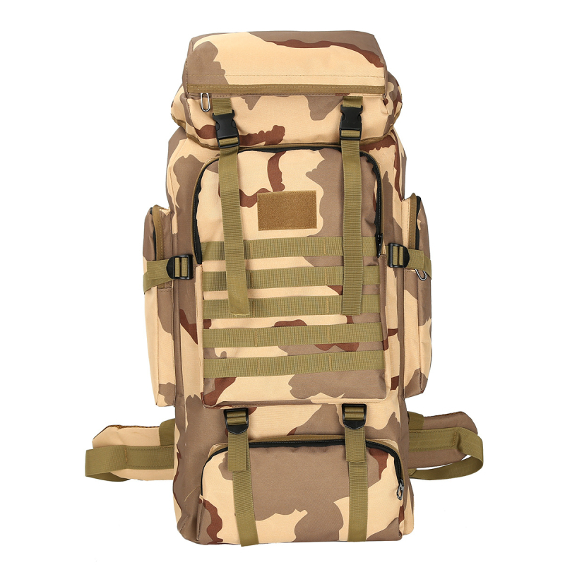 Planinarski ruksak velike kapacitete, najlon materijal, prozračan dizajn, podstava od poliestera, naramenice s jastučićem zraka