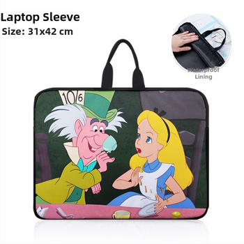 Чанта за лаптоп с Oxford плат, удароустойчива конструкция, полиестерна подплата, аниме мотив Алиса в Страната на чудесата