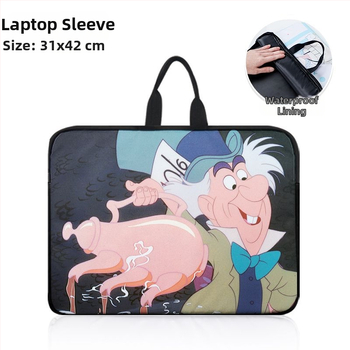 Чанта за лаптоп с Oxford плат, удароустойчива конструкция, полиестерна подплата, аниме мотив Алиса в Страната на чудесата