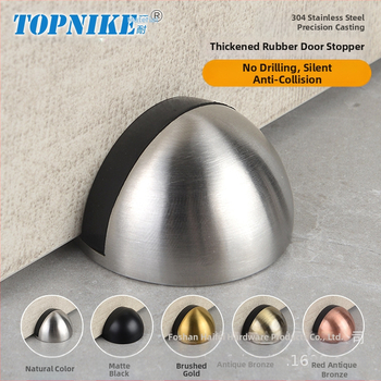 Ограничител за врата Topnike TNMX212 — неръжжаема стомана, монтиран на пода, модерен минималистичен стил