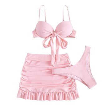 Γυναικείο μαγιό τριών τεμαχίων με επενδεδυμένες cups, ύφασμα 80% πολυεστέρα, υψηλή ελαστικότητα, επένδυση από πολυεστέρα με 20% ελαστάν