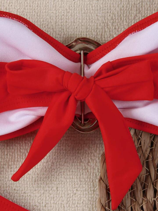 Ženski bikini s tube-topom, s jastučićima za prsa, bez čelične potpore, od najlona, podstava 20% spandeksa, visoka elastičnost