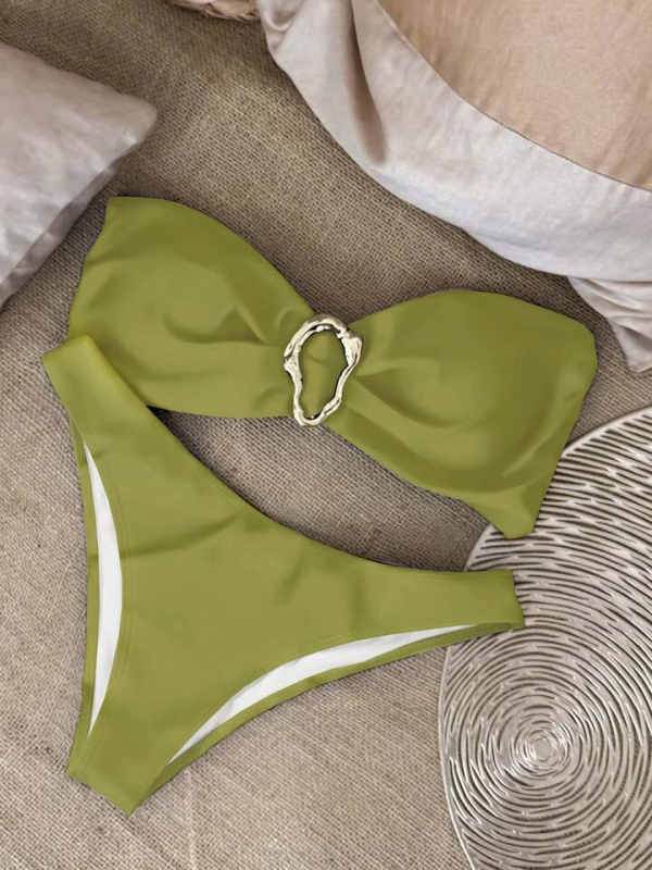 Ženski bikini s tube-topom, s jastučićima za prsa, bez čelične potpore, od najlona, podstava 20% spandeksa, visoka elastičnost