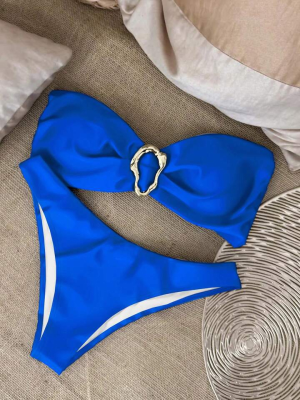 Ženski bikini s tube-topom, s jastučićima za prsa, bez čelične potpore, od najlona, podstava 20% spandeksa, visoka elastičnost