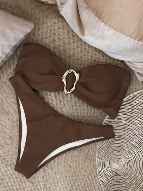 Ženski bikini s tube-topom, s jastučićima za prsa, bez čelične potpore, od najlona, podstava 20% spandeksa, visoka elastičnost