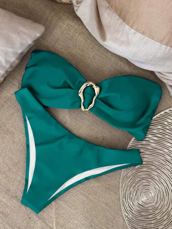 Ženski bikini s tube-topom, s jastučićima za prsa, bez čelične potpore, od najlona, podstava 20% spandeksa, visoka elastičnost
