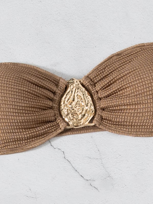 Trodijelni bikini set sa suknjom - jedinstven uzorak, poliester tkanina s podstavom od spandexa, umetnuta podstava za grudi uključena, pogodna za plivanje