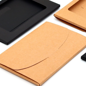 Κουτί από Kraft χαρτί σε στυλ φακέλου για κάρτες ταχυδρομείου και ευχετήριες κάρτες, συσκευασία δώρου, κατάλληλο για εγκαινιασμό κατοικίας και Χριστούγεννα