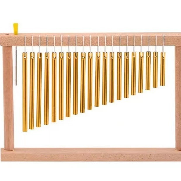 Heart clopot de vânt din aluminiu, 25 sunete și 36 sunete, cu suport, prietenos cu copiii pentru instruire muzicală