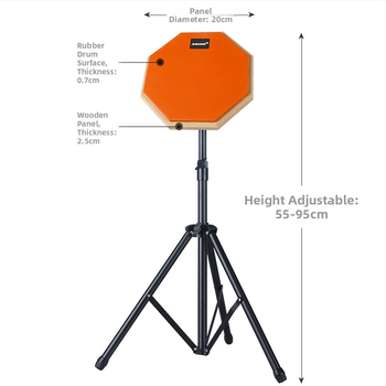 Σετ εξάσκησης ντραμς με 8 ιντσών μαξιλαράκια για αρχάριους, με ανθεκτικό βραχίονα (Κατηγορία προϊόντος: Άλλο; Υλικό: Άλλο; Μοντέλο: Άλλο; Συσκευασία: Άλλο; Προέλευση: Άλλο)