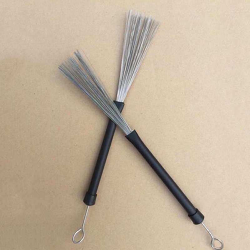 XSD Σετ βουρτσών για ντραμς τζαζ – βούρτσες από σύρμα και μέταλλο, επαναπτυσσόμενη νάιλον βούρτσα, σετ