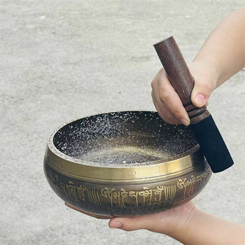 Bakrena zvučna zdjela za terapiju zvukom, kineski stil, polu-ručna i polu-mehanička izrada