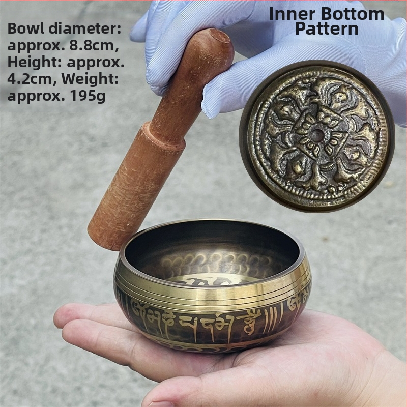 Bakrena zvučna zdjela za terapiju zvukom, kineski stil, polu-ručna i polu-mehanička izrada