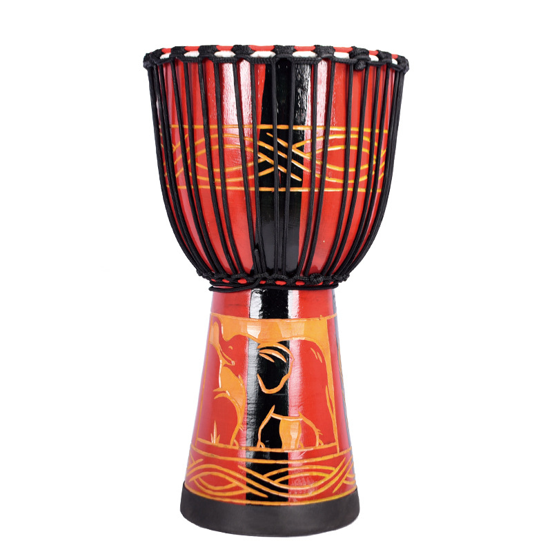 TMAX tobă de mână, lemn de cireș, model 0002132, ambalaj din carton.