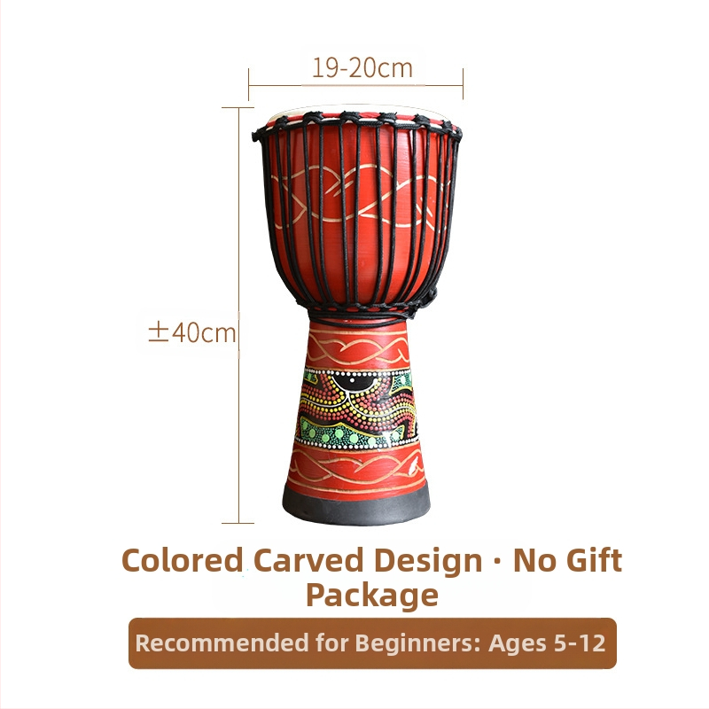 TMAX tobă de mână, lemn de cireș, model 0002132, ambalaj din carton.