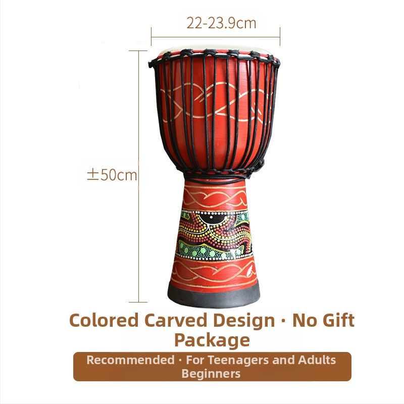 TMAX tobă de mână, lemn de cireș, model 0002132, ambalaj din carton.