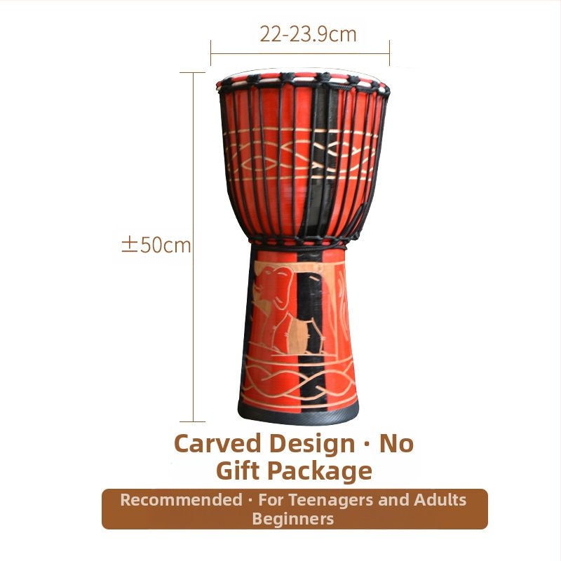 TMAX tobă de mână, lemn de cireș, model 0002132, ambalaj din carton.