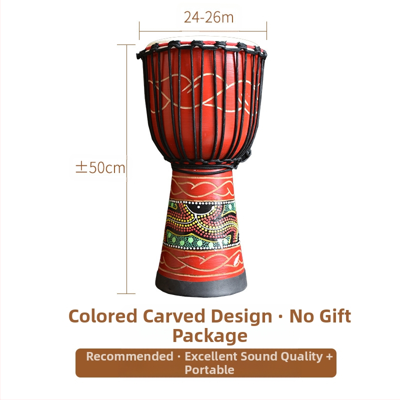 TMAX tobă de mână, lemn de cireș, model 0002132, ambalaj din carton.