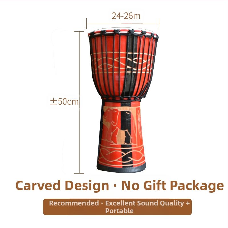 TMAX tobă de mână, lemn de cireș, model 0002132, ambalaj din carton.