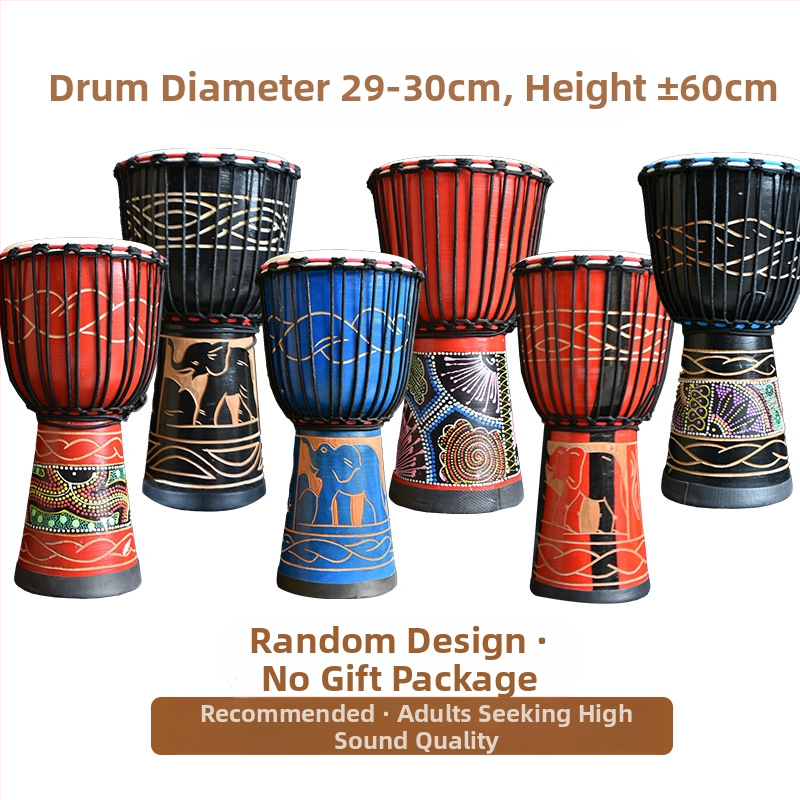 TMAX tobă de mână, lemn de cireș, model 0002132, ambalaj din carton.