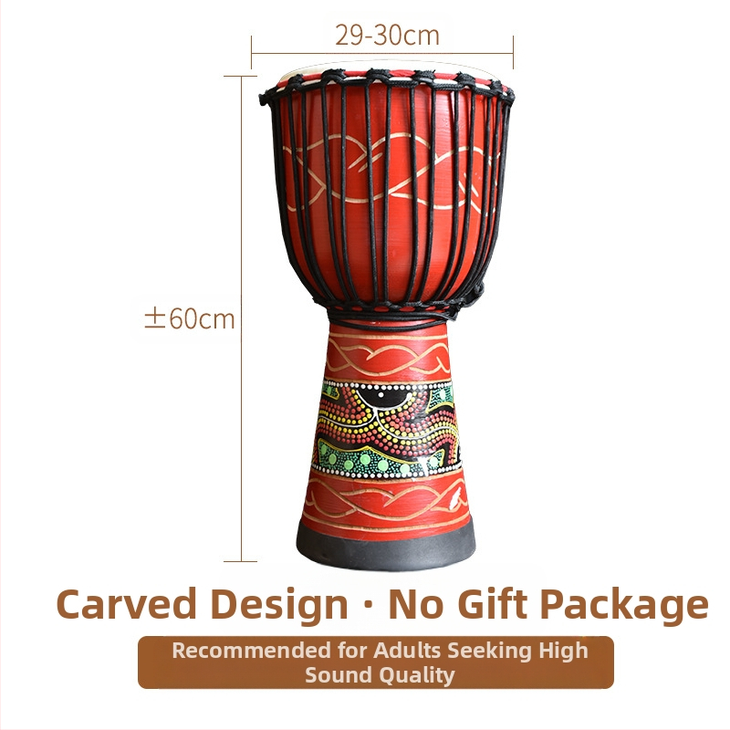 TMAX tobă de mână, lemn de cireș, model 0002132, ambalaj din carton.