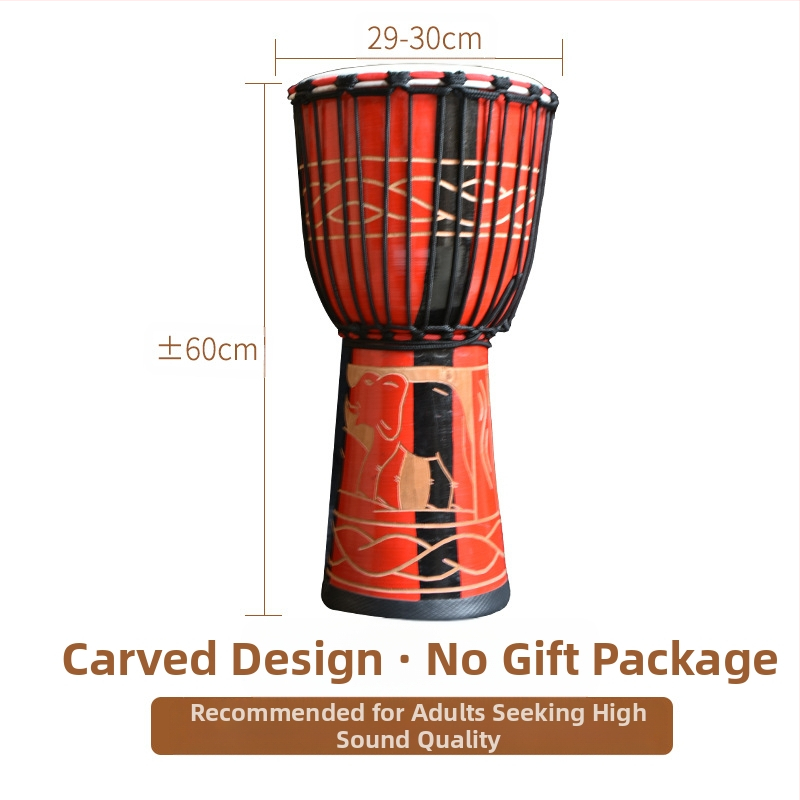 TMAX tobă de mână, lemn de cireș, model 0002132, ambalaj din carton.