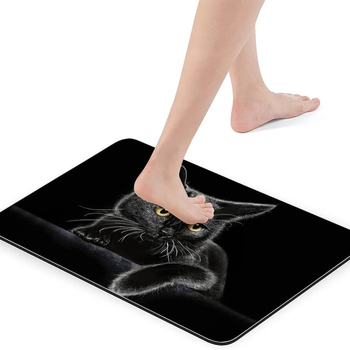 Αντιολισθητικό χαλάκι μπάνιου από πολυεστερική ίνα, τετράγωνο σχήμα, εκτύπωση σχεδίου, πλένεται, με δυνατότητα προσαρμογής