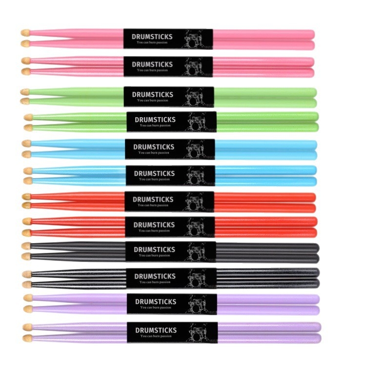 Bețe de tobe din arțar, model 5A/7A, ambalaj cu suport pentru carduri, JK brand