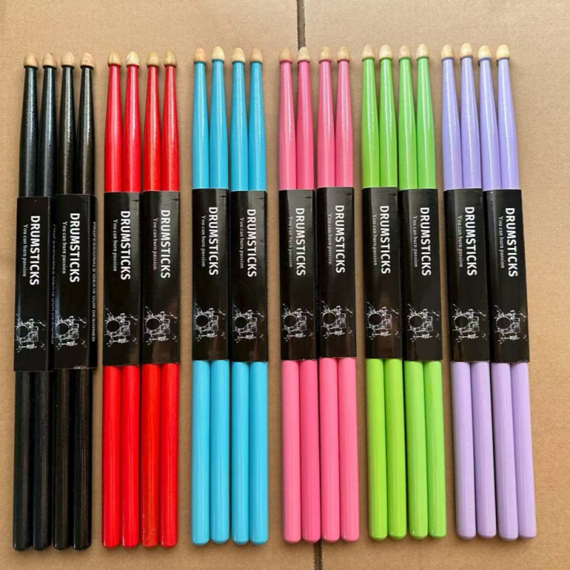 Bețe de tobe din arțar, model 5A/7A, ambalaj cu suport pentru carduri, JK brand